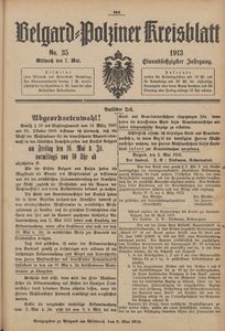 Belgard-Polziner Kreisblatt, 1913, Nr 35