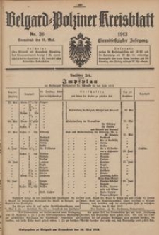Belgard-Polziner Kreisblatt, 1913, Nr 36