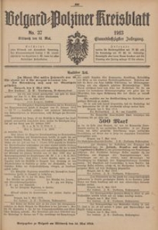 Belgard-Polziner Kreisblatt, 1913, Nr 37