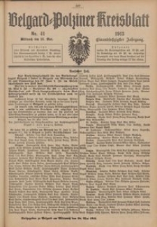 Belgard-Polziner Kreisblatt, 1913, Nr 41