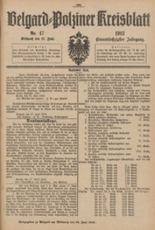 Belgard-Polziner Kreisblatt, 1913, Nr 47