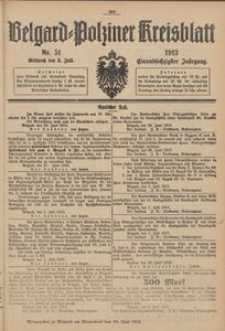 Belgard-Polziner Kreisblatt, 1913, Nr 51