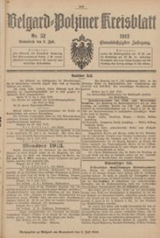 Belgard-Polziner Kreisblatt, 1913, Nr 52