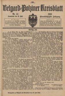 Belgard-Polziner Kreisblatt, 1913, Nr 54