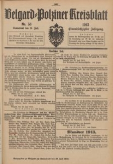 Belgard-Polziner Kreisblatt, 1913, Nr 56