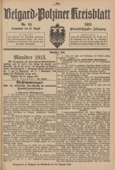 Belgard-Polziner Kreisblatt, 1913, Nr 64