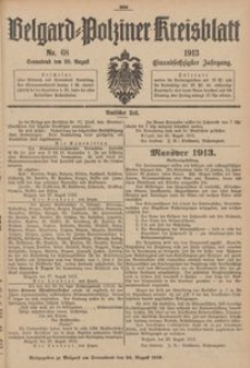 Belgard-Polziner Kreisblatt, 1913, Nr 68