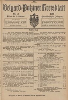 Belgard-Polziner Kreisblatt, 1913, Nr 71