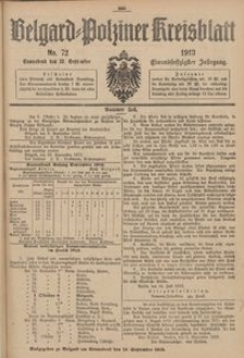 Belgard-Polziner Kreisblatt, 1913, Nr 72
