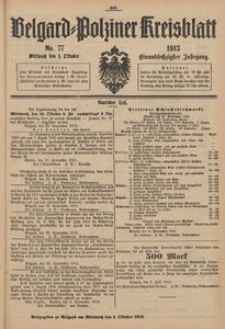 Belgard-Polziner Kreisblatt, 1913, Nr 77