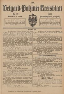 Belgard-Polziner Kreisblatt, 1913, Nr 79