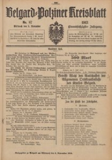 Belgard-Polziner Kreisblatt, 1913, Nr 87