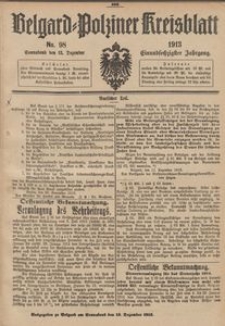 Belgard-Polziner Kreisblatt, 1913, Nr 98