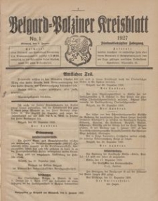 Belgard-Polziner Kreisblatt, 1927, Nr 1
