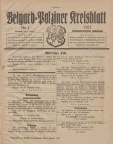 Belgard-Polziner Kreisblatt, 1927, Nr 1
