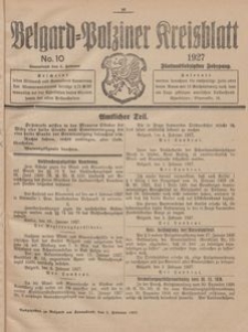 Belgard-Polziner Kreisblatt, 1927, Nr 10