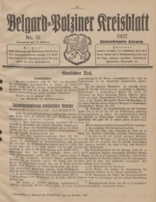 Belgard-Polziner Kreisblatt, 1927, Nr 12