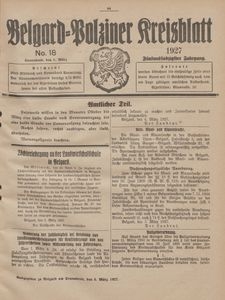 Belgard-Polziner Kreisblatt, 1927, Nr 18