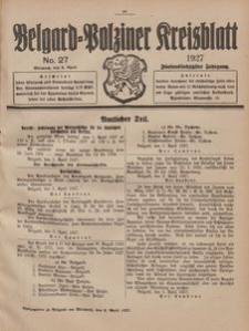Belgard-Polziner Kreisblatt, 1927, Nr 27