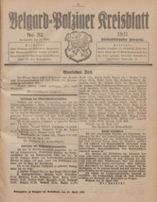 Belgard-Polziner Kreisblatt, 1927, Nr 32