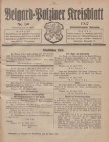 Belgard-Polziner Kreisblatt, 1927, Nr 34