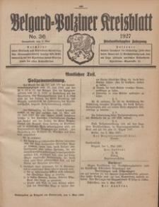 Belgard-Polziner Kreisblatt, 1927, Nr 36