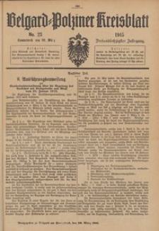 Belgard-Polziner Kreisblatt, 1915, Nr 23