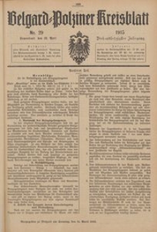 Belgard-Polziner Kreisblatt, 1915, Nr 29