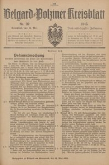 Belgard-Polziner Kreisblatt, 1915, Nr 39