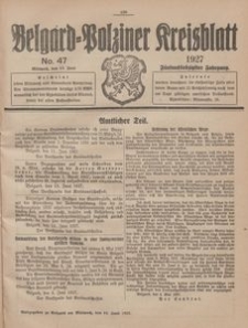 Belgard-Polziner Kreisblatt, 1927, Nr 47