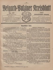 Belgard-Polziner Kreisblatt, 1927, Nr 47