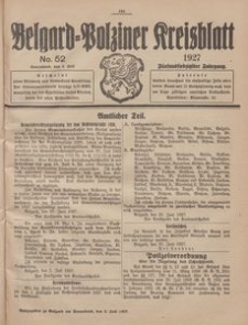 Belgard-Polziner Kreisblatt, 1927, Nr 52