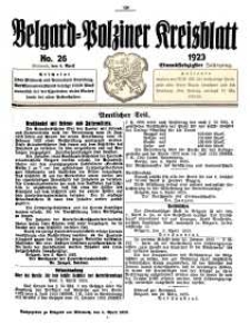 Belgard-Polziner Kreisblatt, 1923, Nr 26