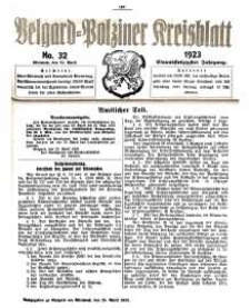 Belgard-Polziner Kreisblatt, 1923, Nr 32