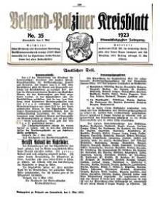 Belgard-Polziner Kreisblatt, 1923, Nr 35