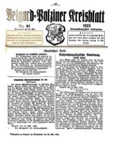 Belgard-Polziner Kreisblatt, 1923, Nr 41