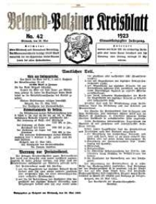 Belgard-Polziner Kreisblatt, 1923, Nr 43