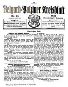 Belgard-Polziner Kreisblatt, 1923, Nr 45