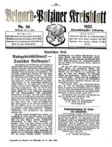 Belgard-Polziner Kreisblatt, 1923, Nr 54