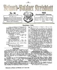 Belgard-Polziner Kreisblatt, 1923, Nr 56