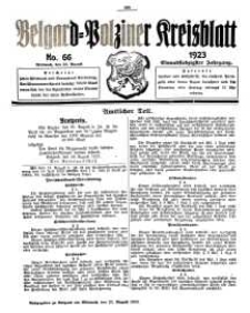 Belgard-Polziner Kreisblatt, 1923, Nr 66
