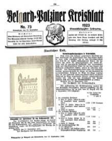 Belgard-Polziner Kreisblatt, 1923, Nr 73