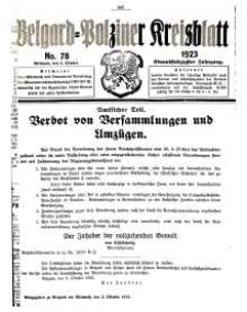 Belgard-Polziner Kreisblatt, 1923, Nr 78
