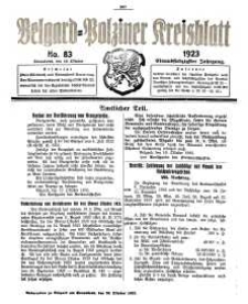 Belgard-Polziner Kreisblatt, 1923, Nr 83