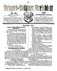 Belgard-Polziner Kreisblatt, 1923, Nr 84