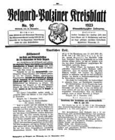 Belgard-Polziner Kreisblatt, 1923, Nr 90