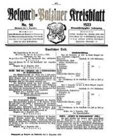 Belgard-Polziner Kreisblatt, 1923, Nr 96