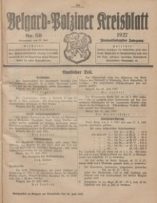 Belgard-Polziner Kreisblatt, 1927, Nr 58