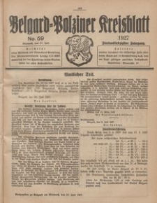 Belgard-Polziner Kreisblatt, 1927, Nr 59