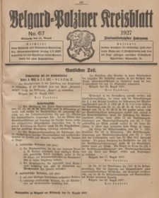 Belgard-Polziner Kreisblatt, 1927, Nr 67